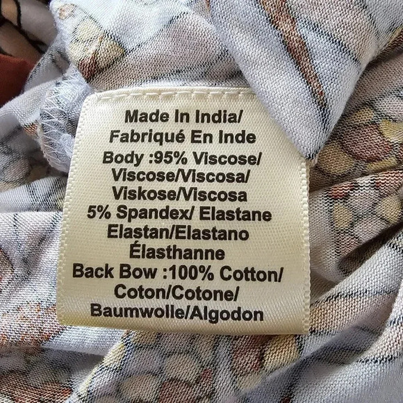 Anthropologie Porridge Printed Bow-Back Top Pineapple Multicolor Size M - Picture 7 of 9